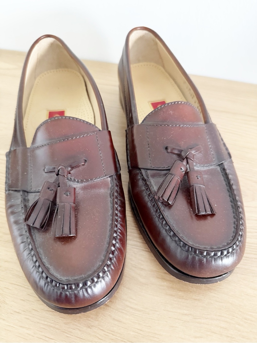 Vintage Cole Haan Men's Kiltie Pinch Tassel Leather Loafer Shoes Size 9 - Picture 2 of 7